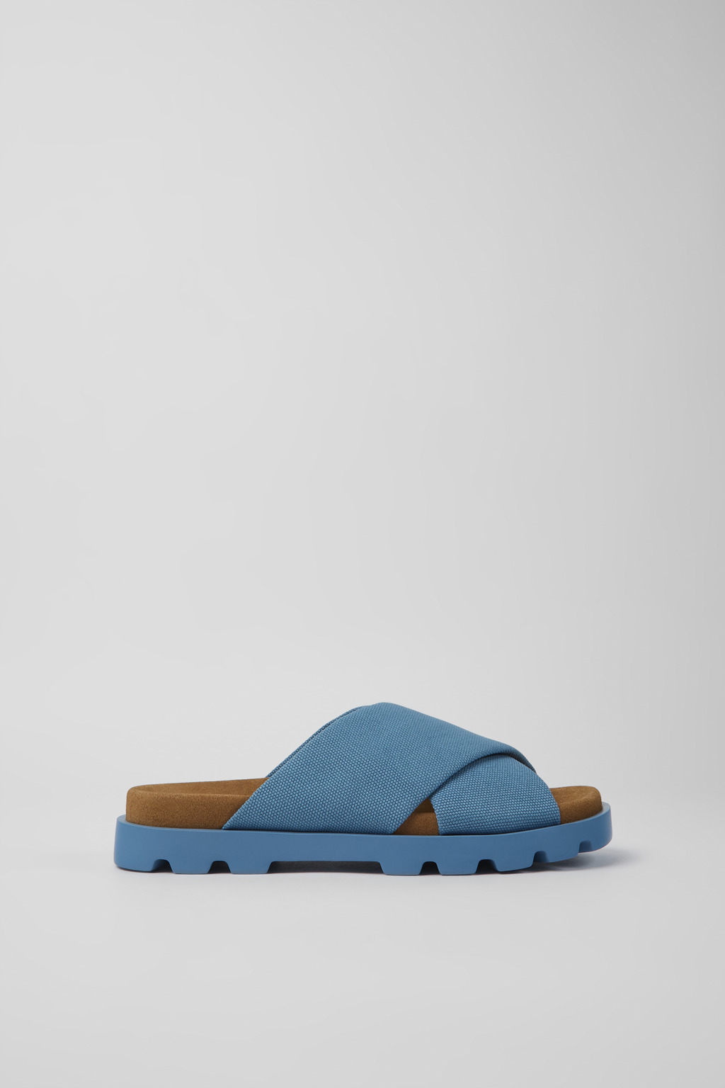 Blue recycled cotton sandals for women