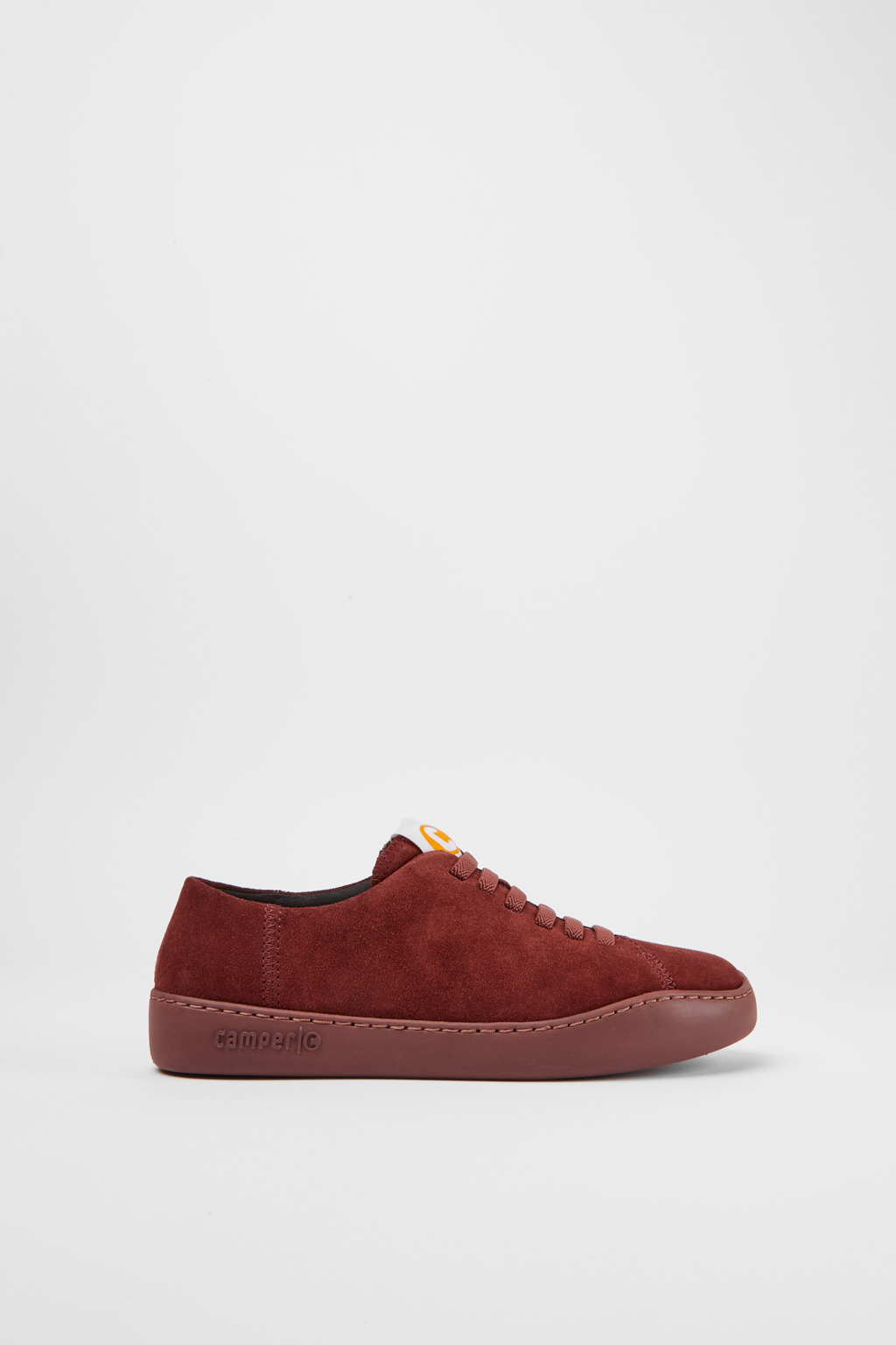 Burgundy suede sneakers