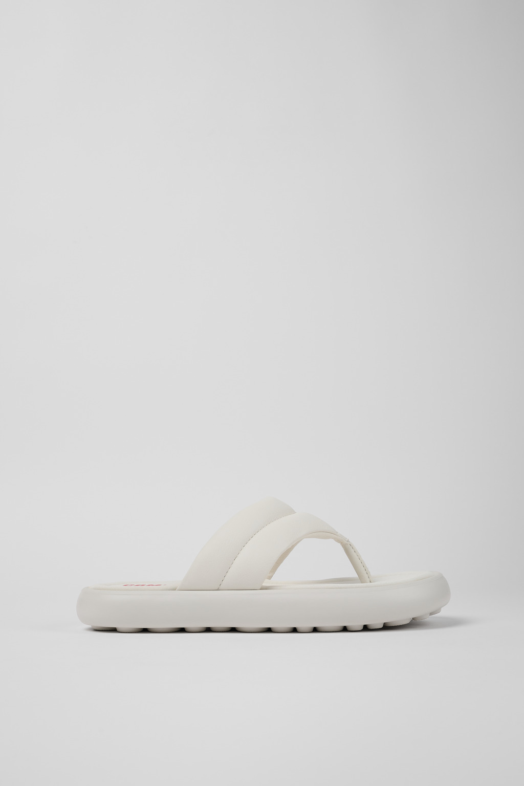 White Leather Flip-Flop for Women