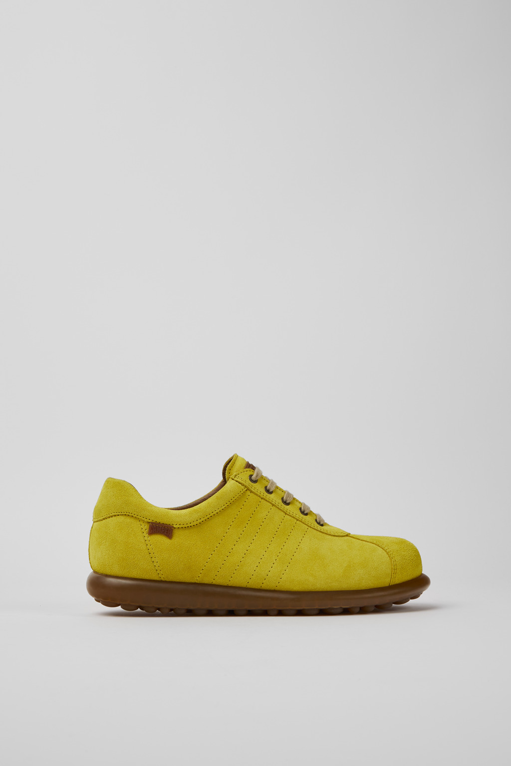 Yellow nubuck sneakers for women