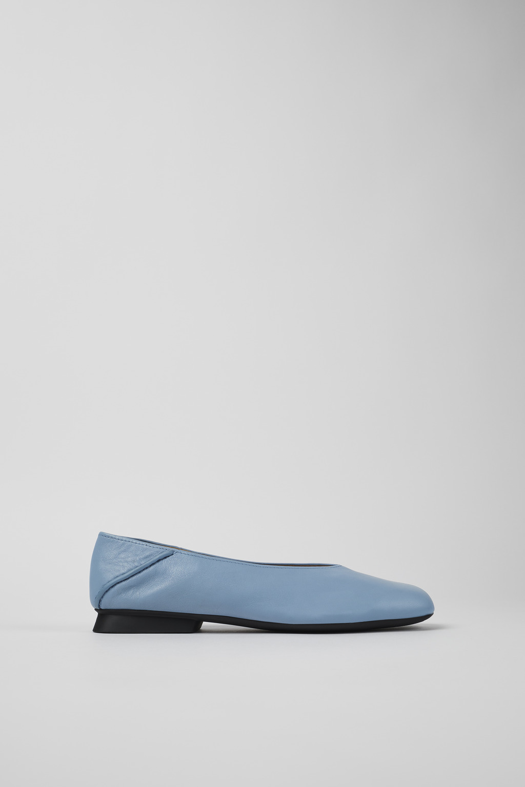 Blue Leather Ballerina for Women