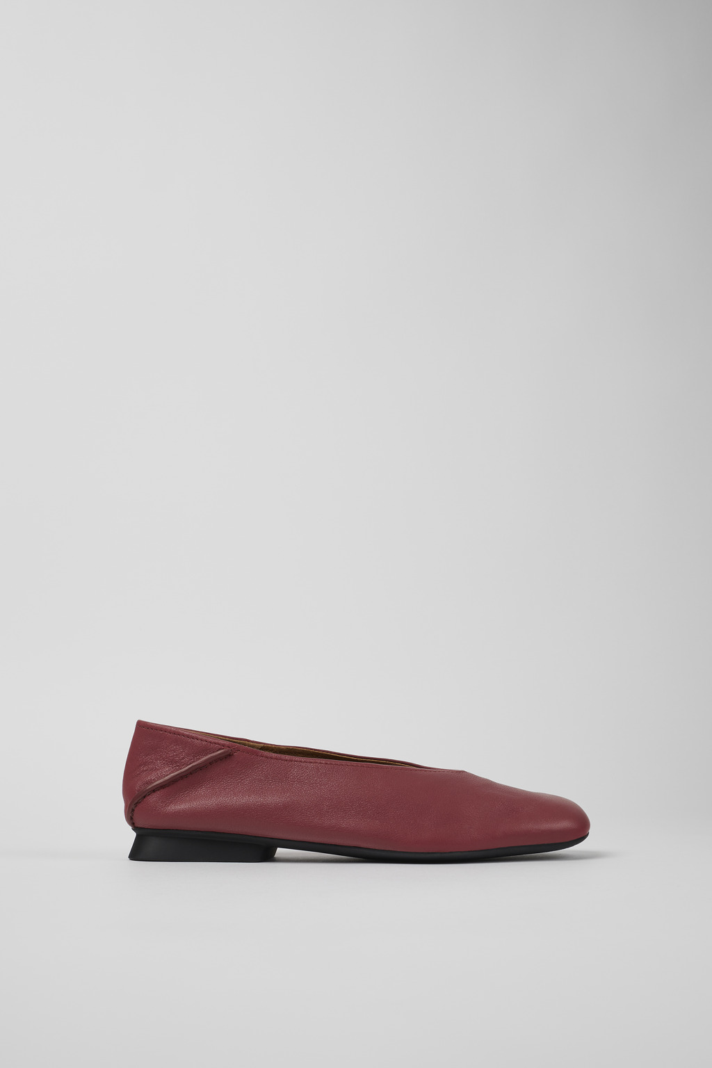 Red Leather Ballerina for Women