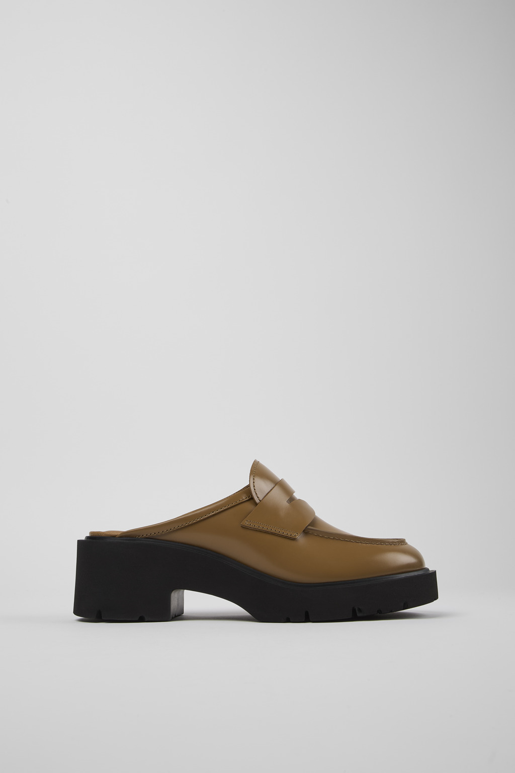 Brown Leather Clog for Women