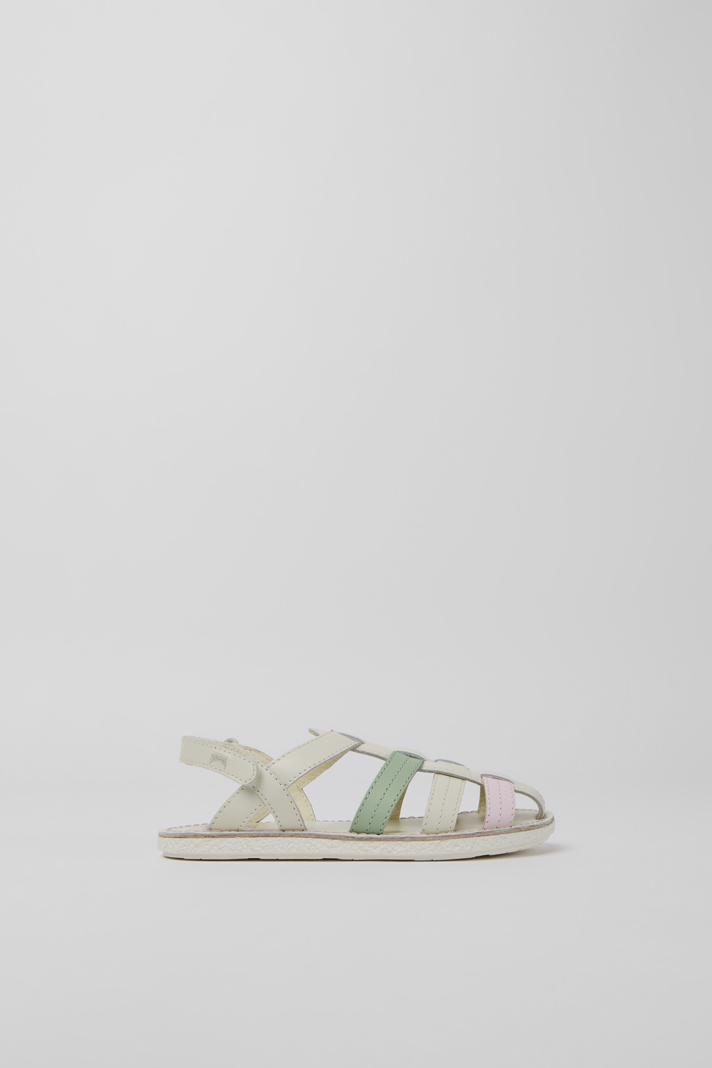 Multicolored leather sandals for girls