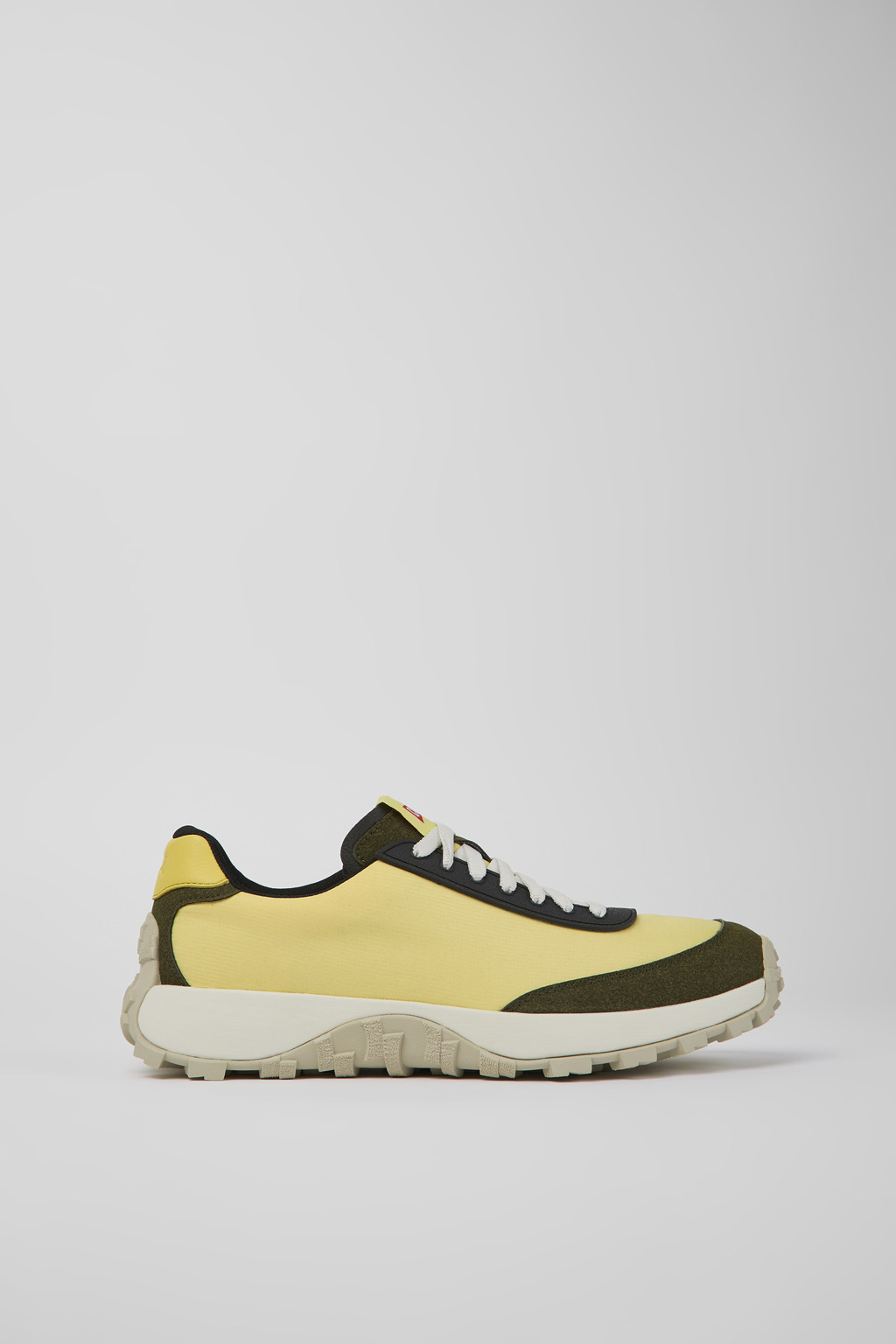 Yellow textile and nubuck sneakers for men