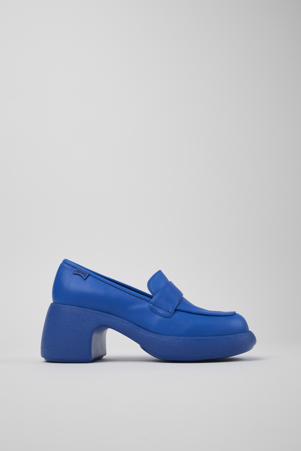 Blue Leather Loafer for Women