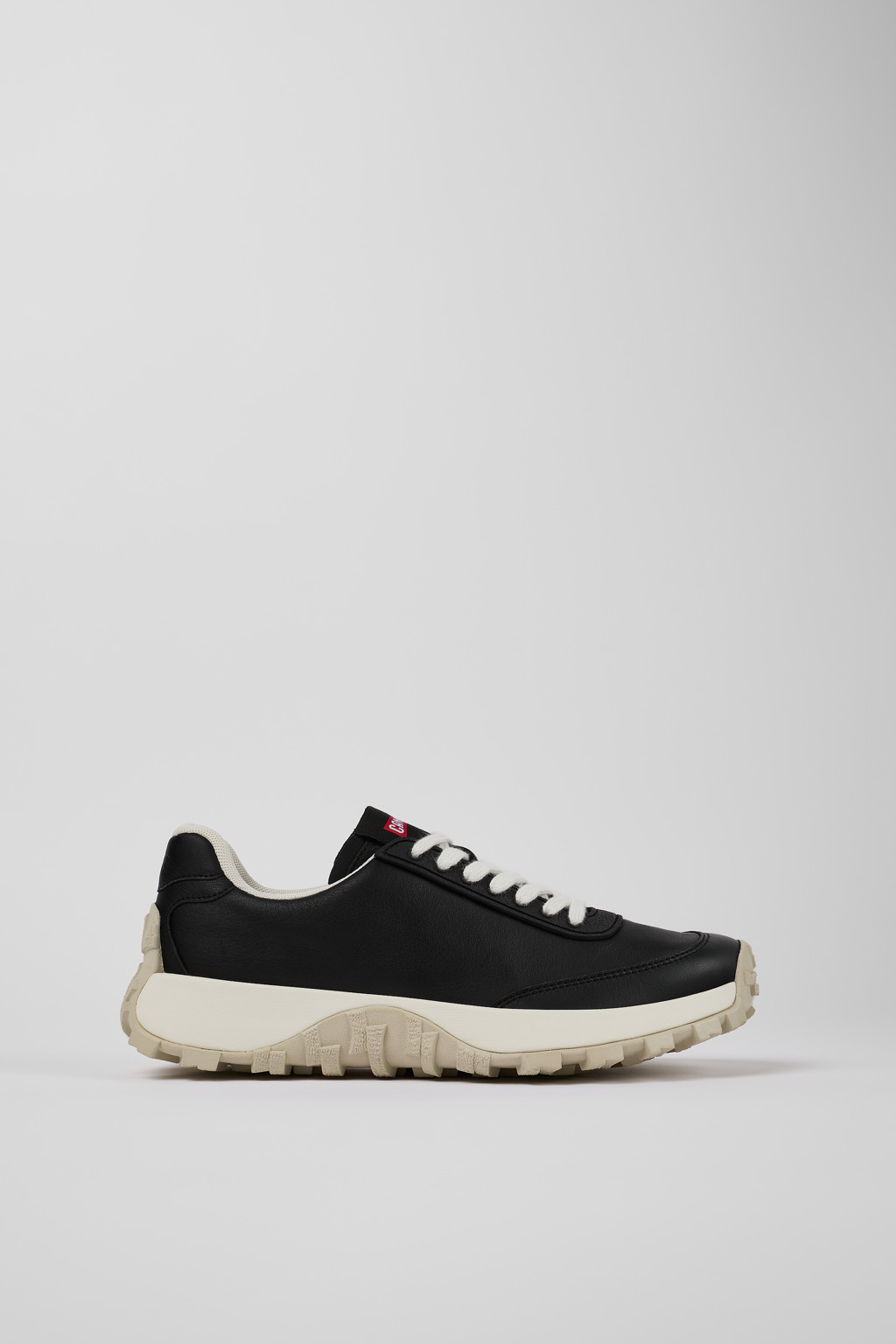 Black Leather/Textile Sneaker for Women