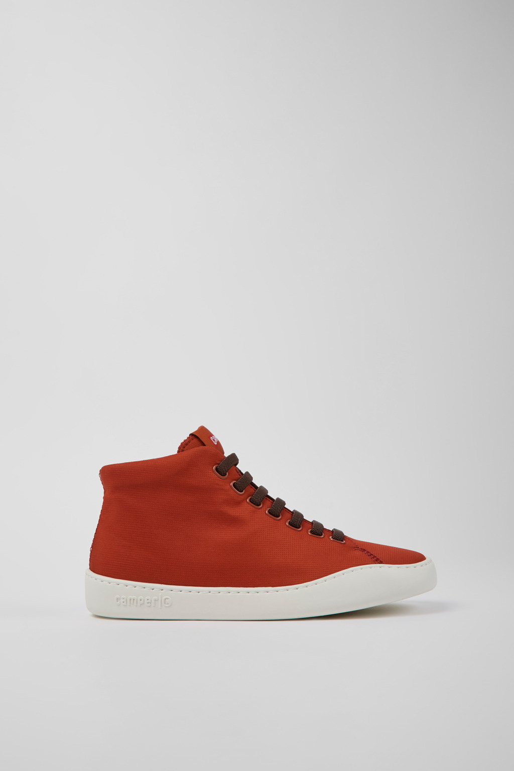Red recycled PET sneakers for women