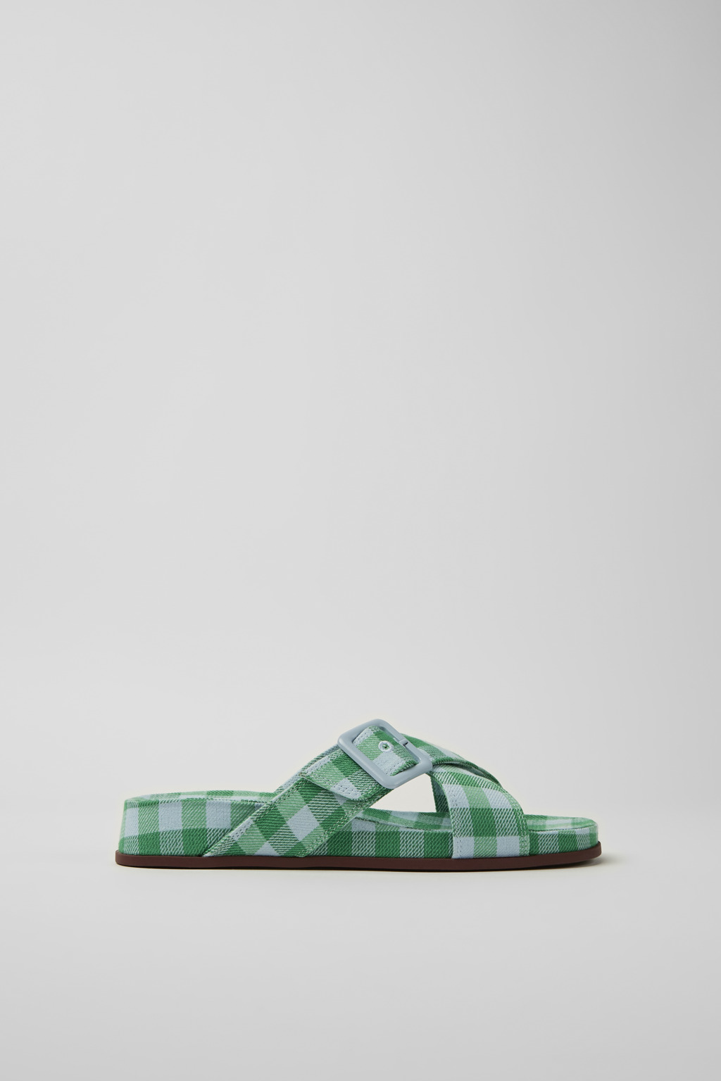 Blue and green sandals for women