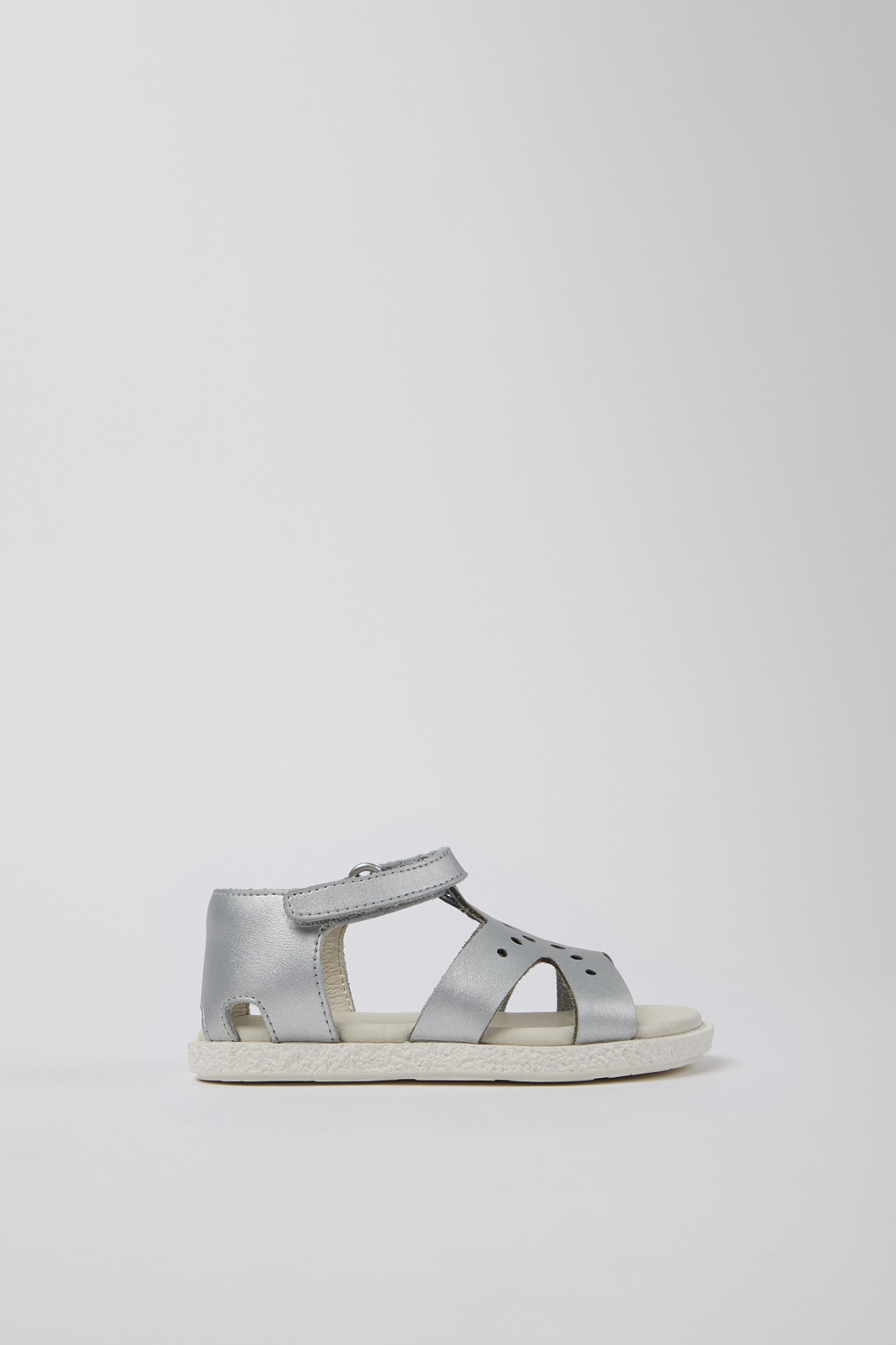 Gray Leather Sandal
