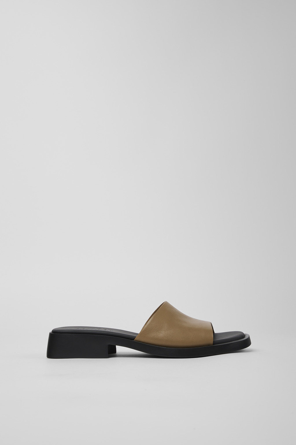 Brown Leather Slide for Women