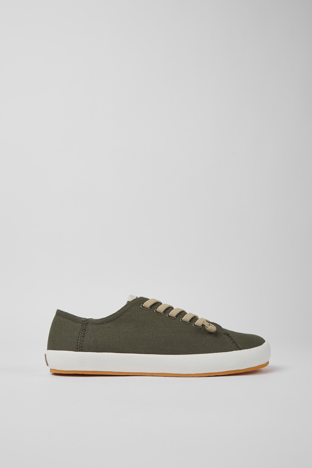 Green textile sneakers for men