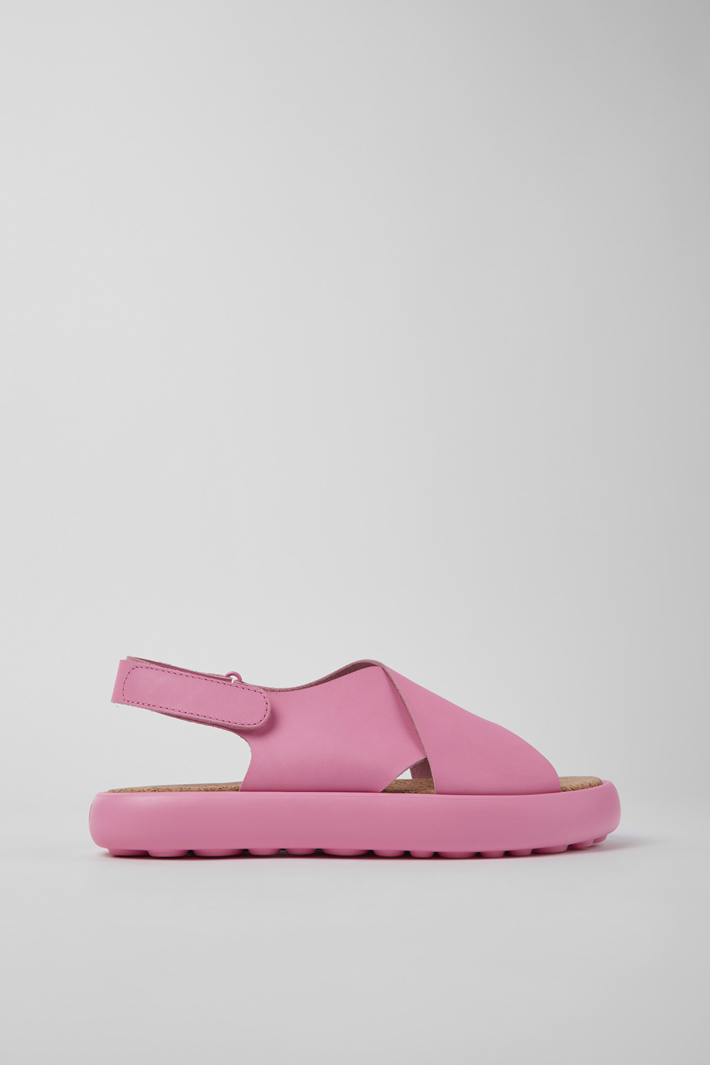 Pink leather sandals for men