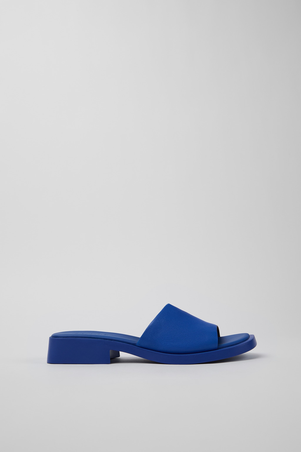 Blue Leather Slide for Women