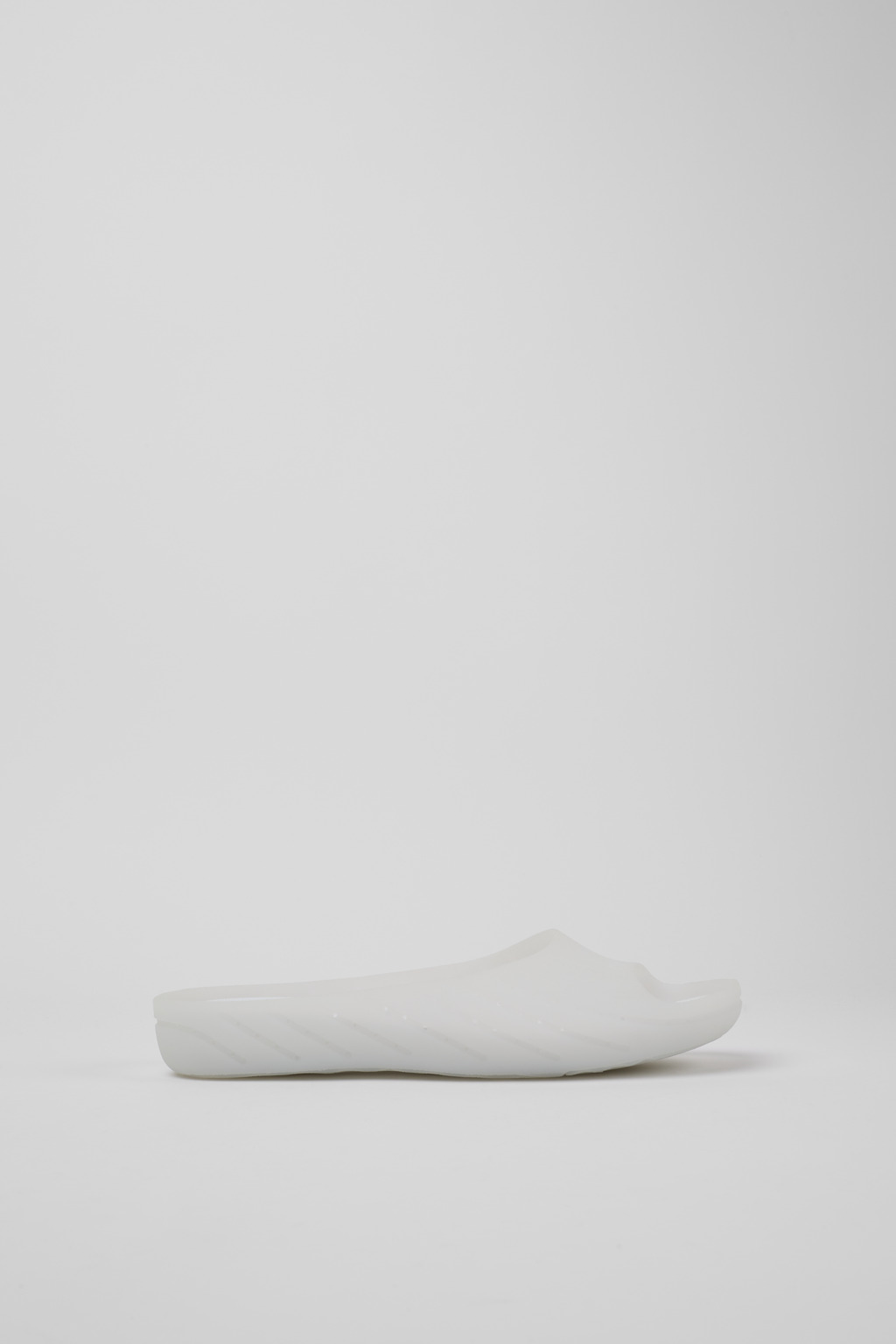 White monomaterial sandals for women