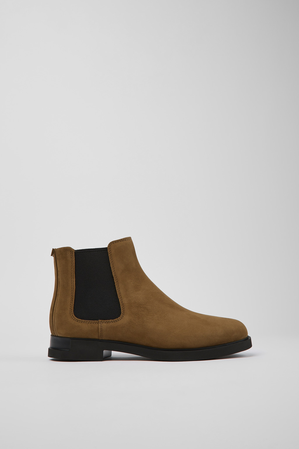 Brown nubuck Chelsea boots for women