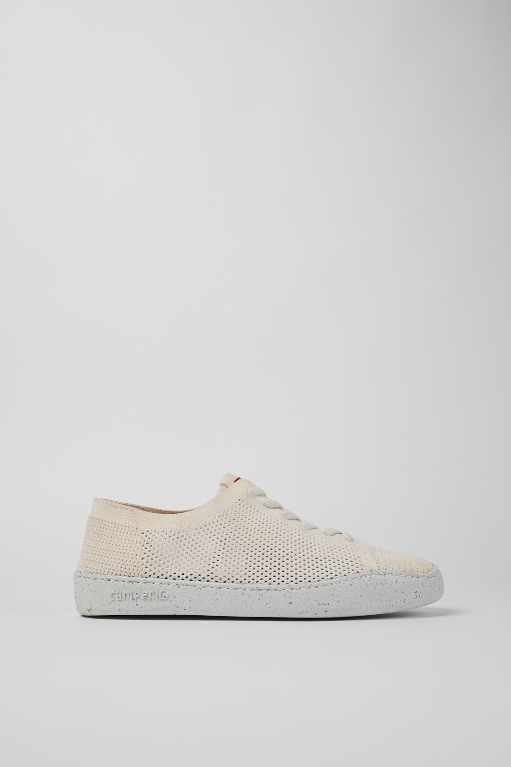 White recycled PET sneakers for men