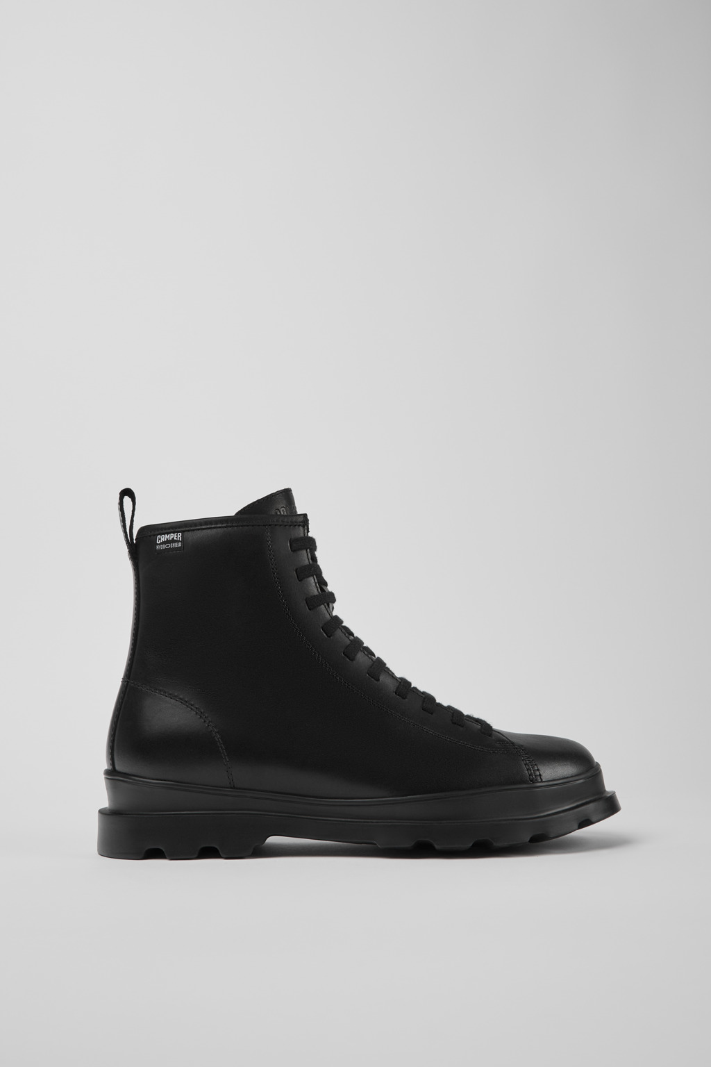 Black medium lace boot for men