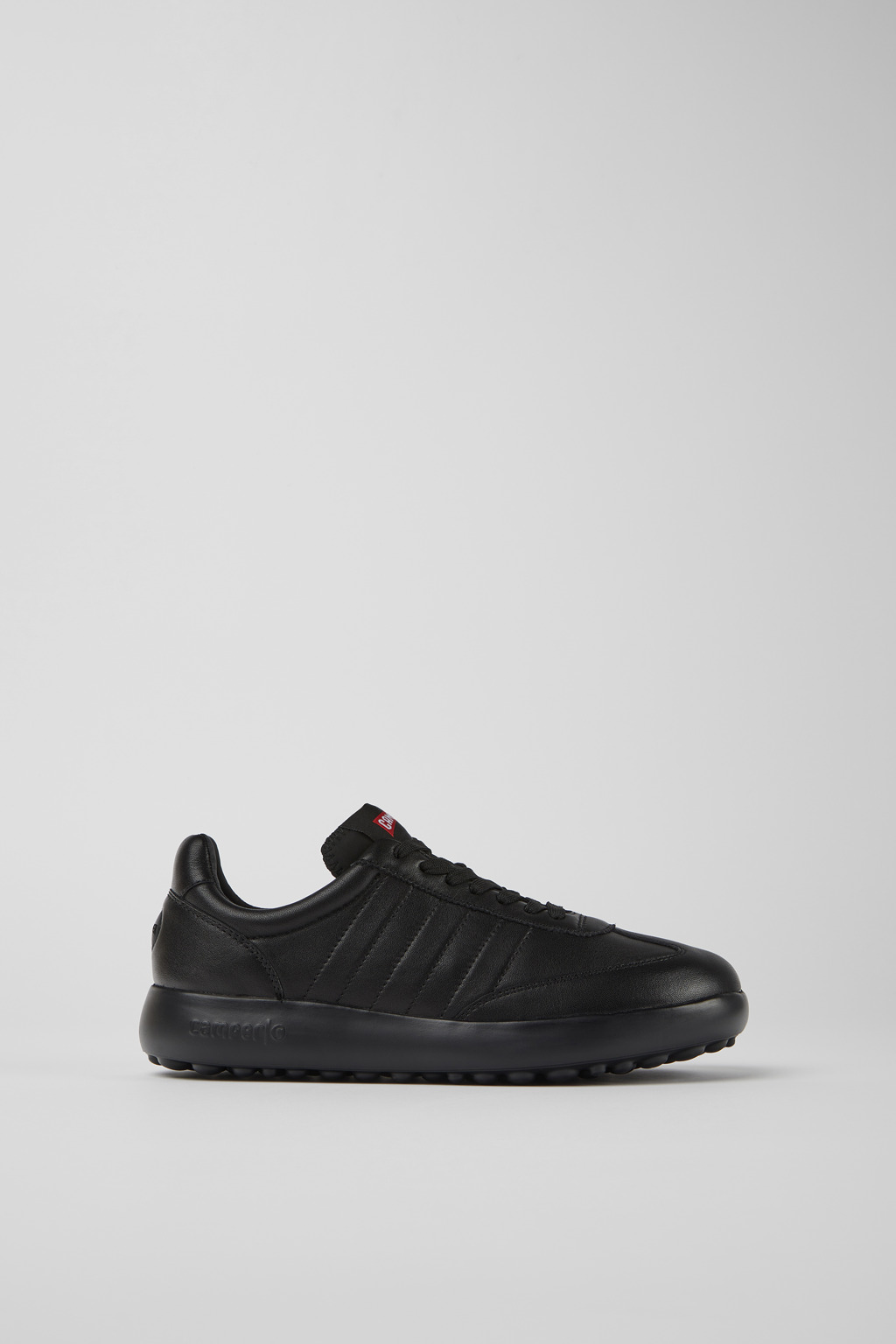 Black Leather and Textile Sneakers for Women