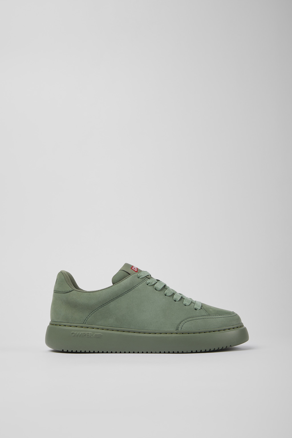 Green nubuck sneakers for women