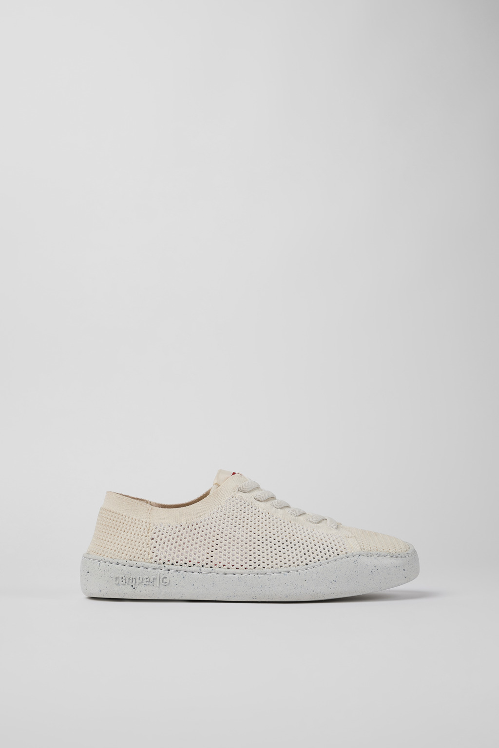 White recycled PET sneakers for women