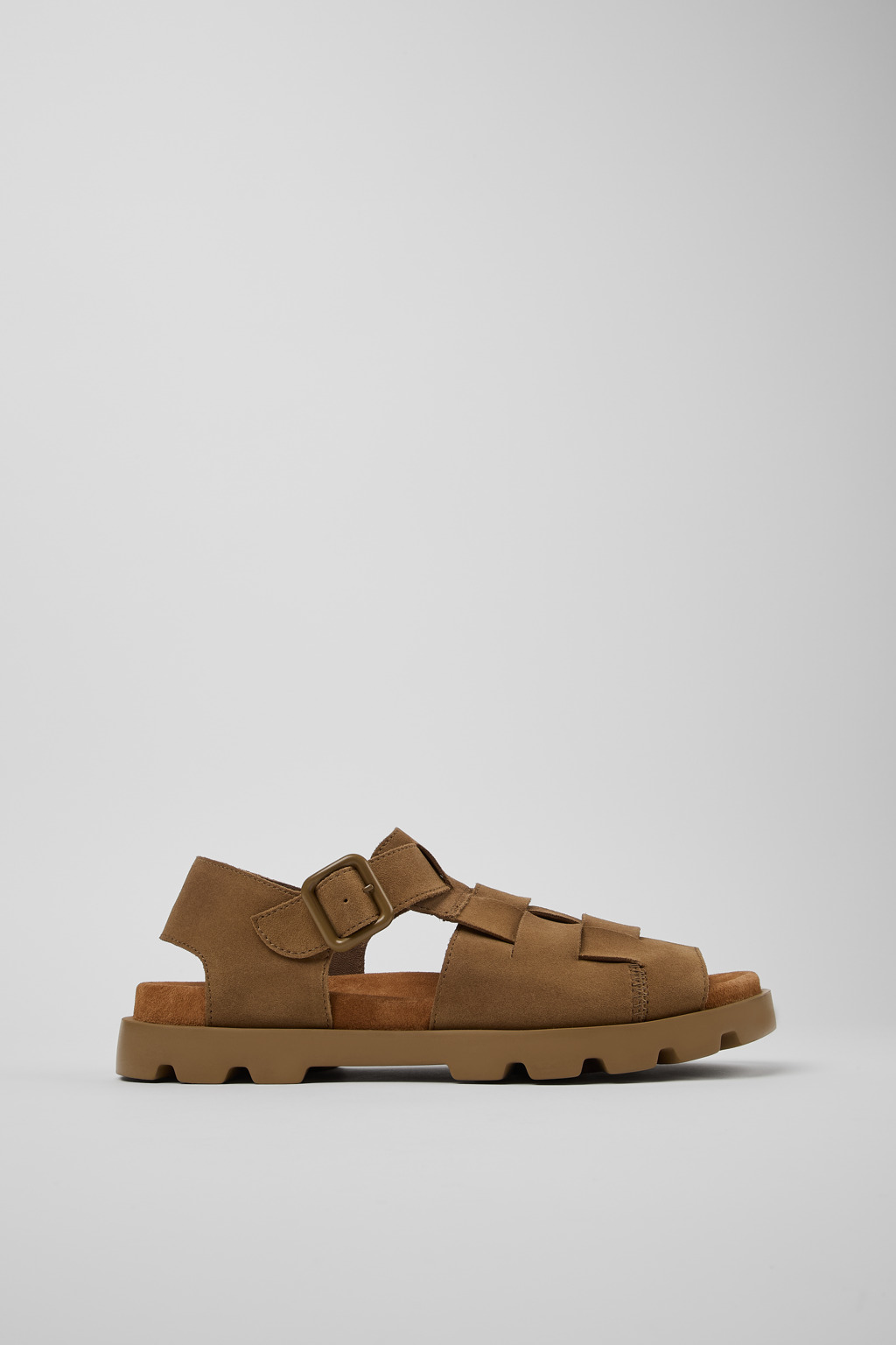 Brown Nubuck Sandal for Men
