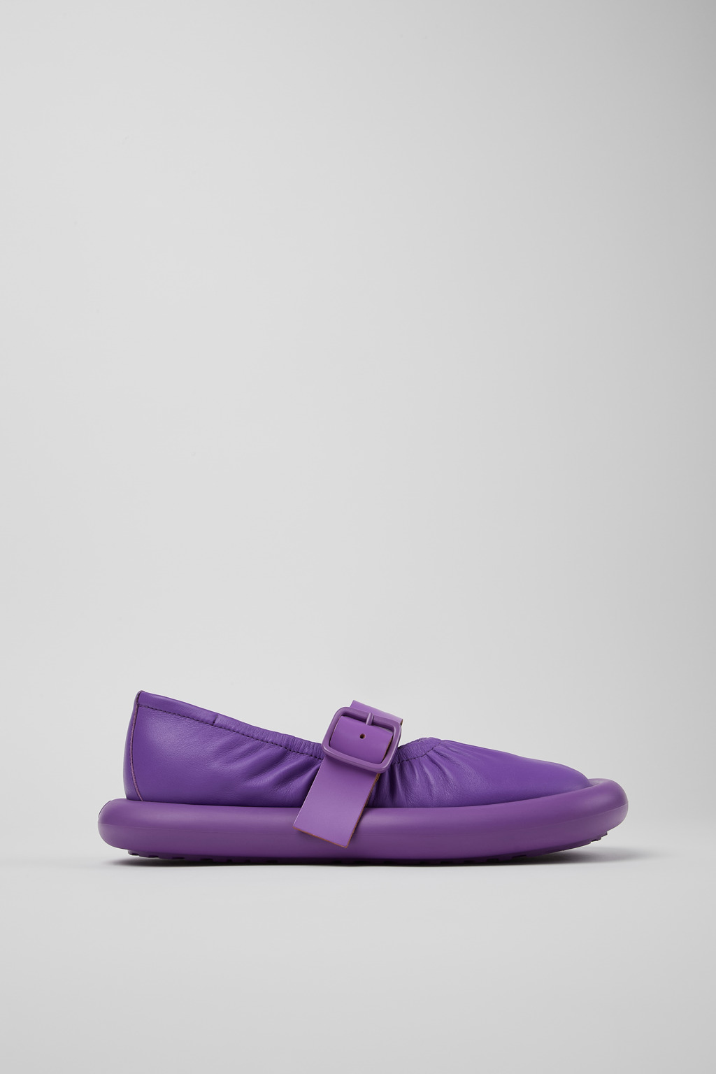 Purple Leather Ballerina for Women