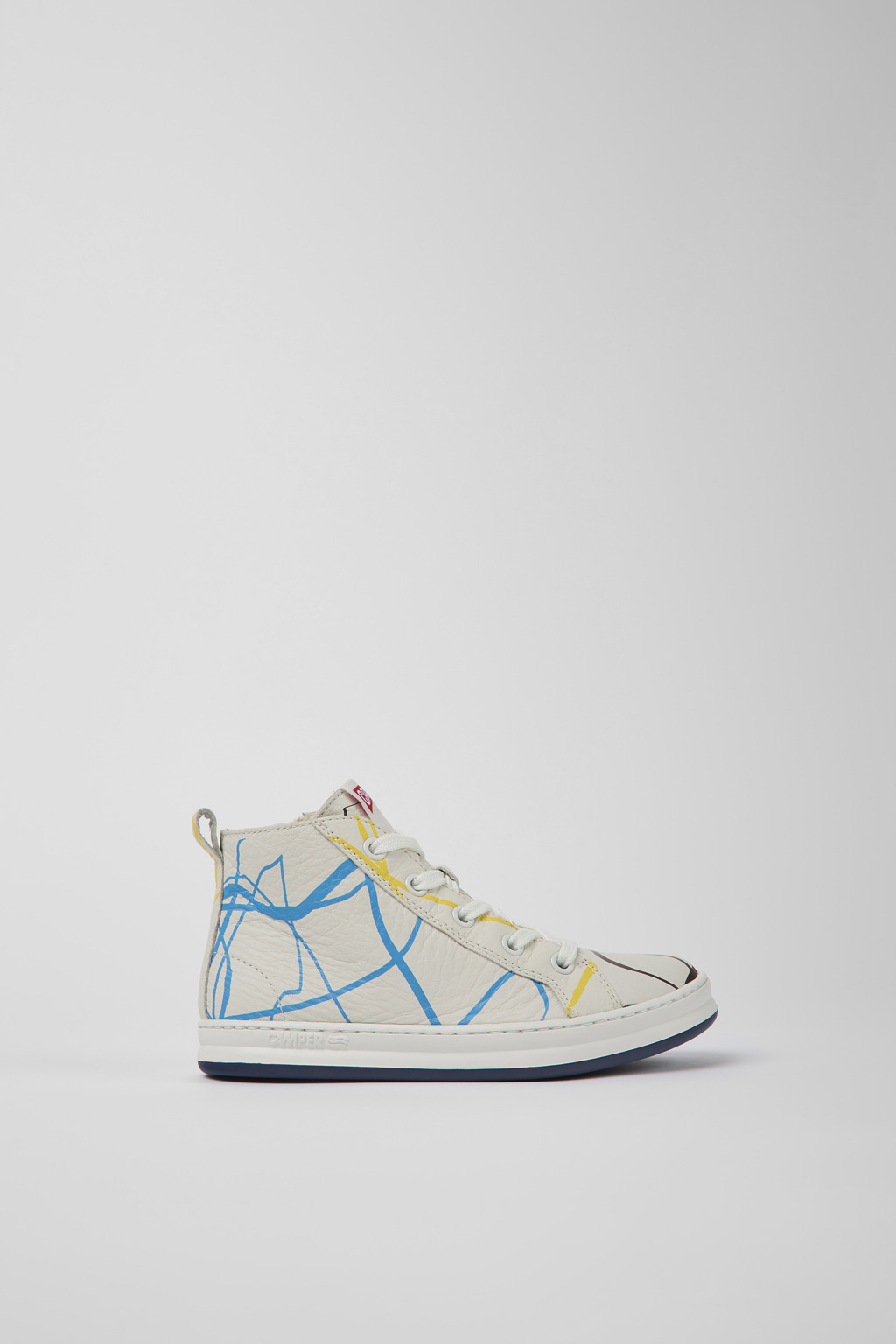 Multicolored leather ankle boots for kids