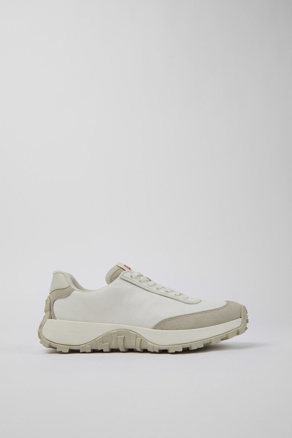 White textile and nubuck sneakers for women