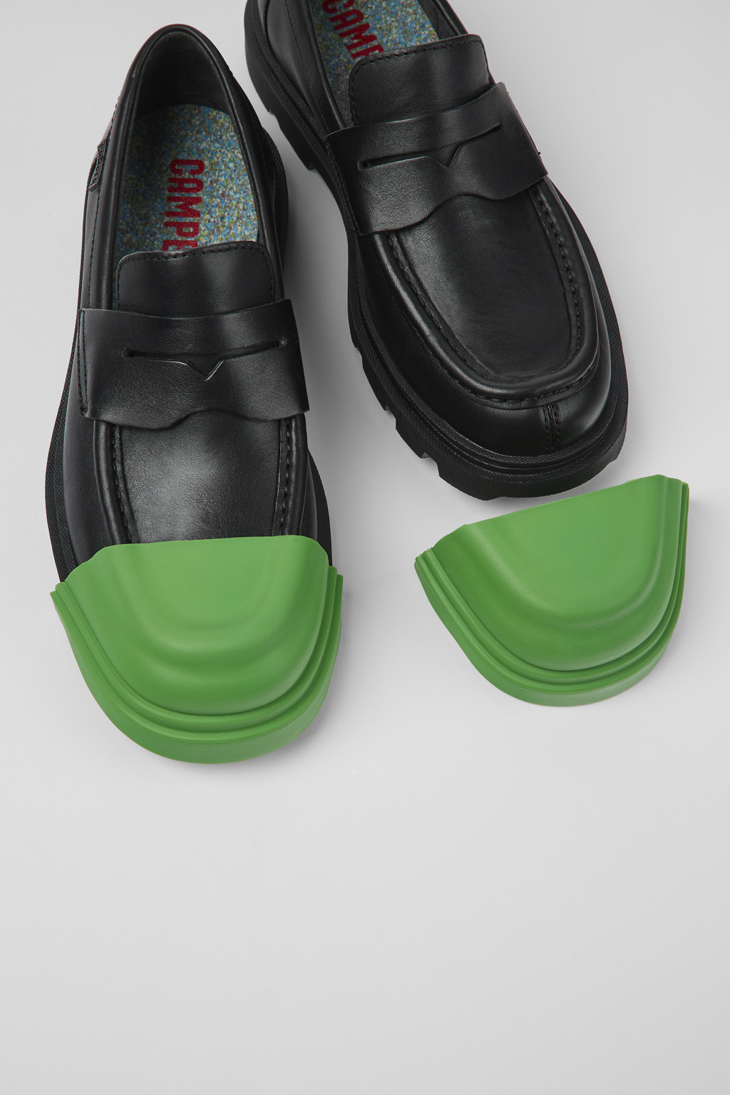 Green rubber toe Cap