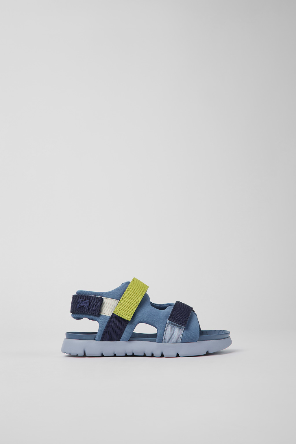 Blue textile sandals for kids
