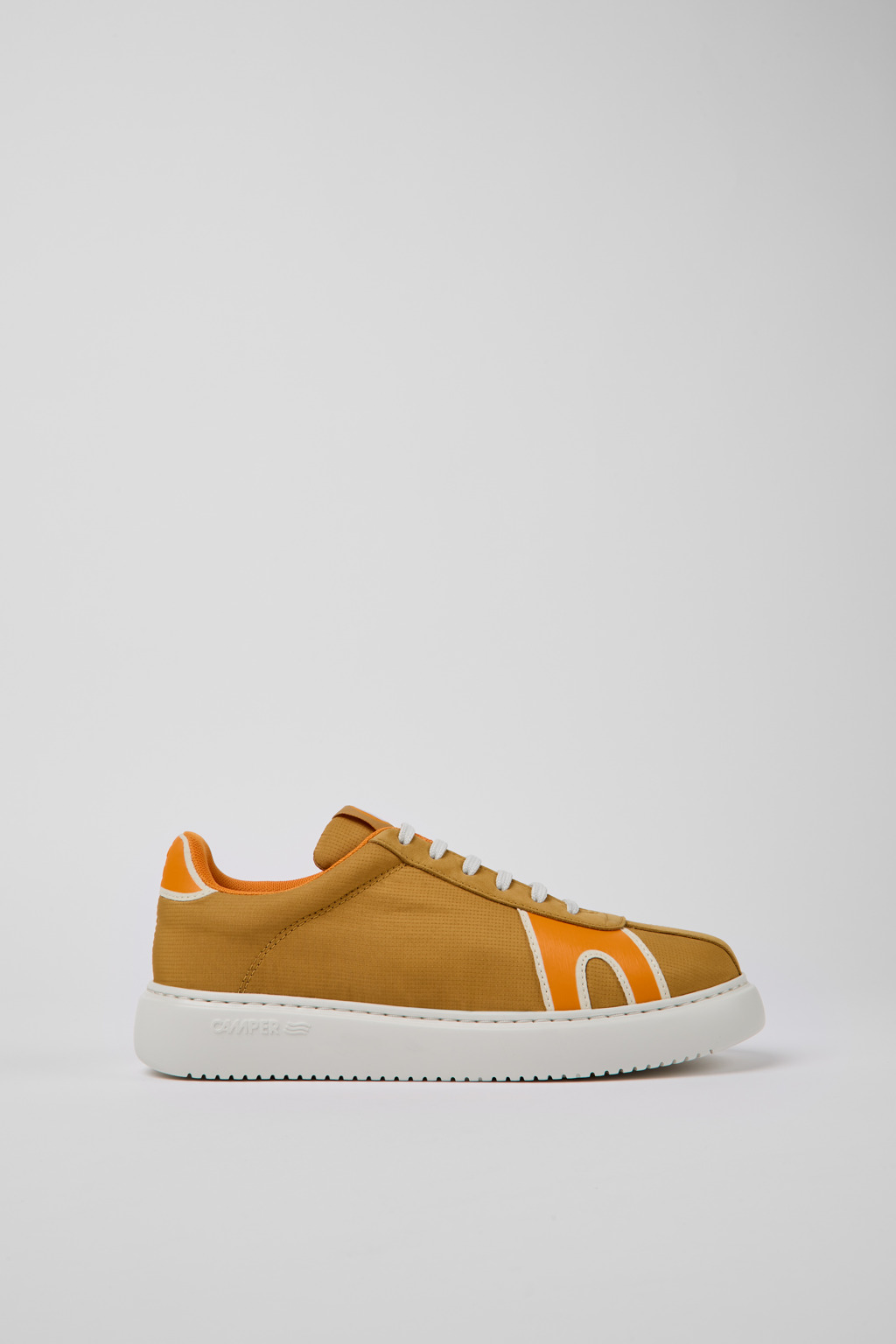 Beige and orange sneakers for women
