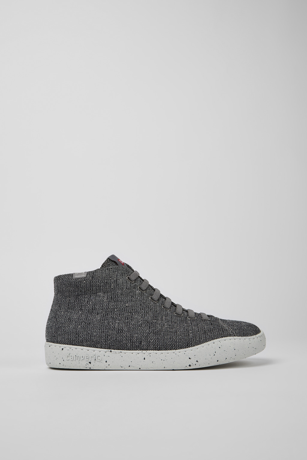 Gray and black recycled wool sneakers for men