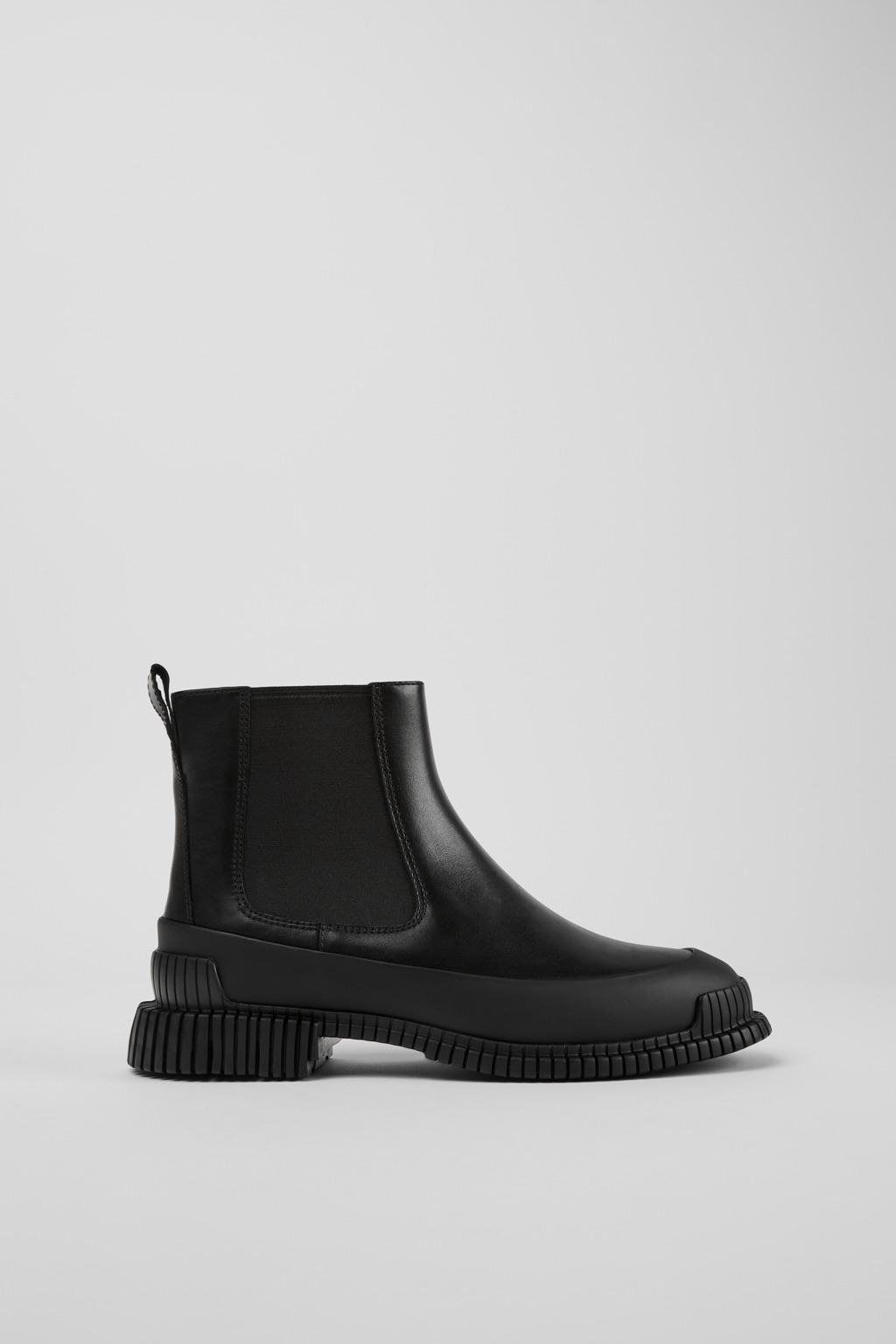 Black Leather Chelsea Boot for Women