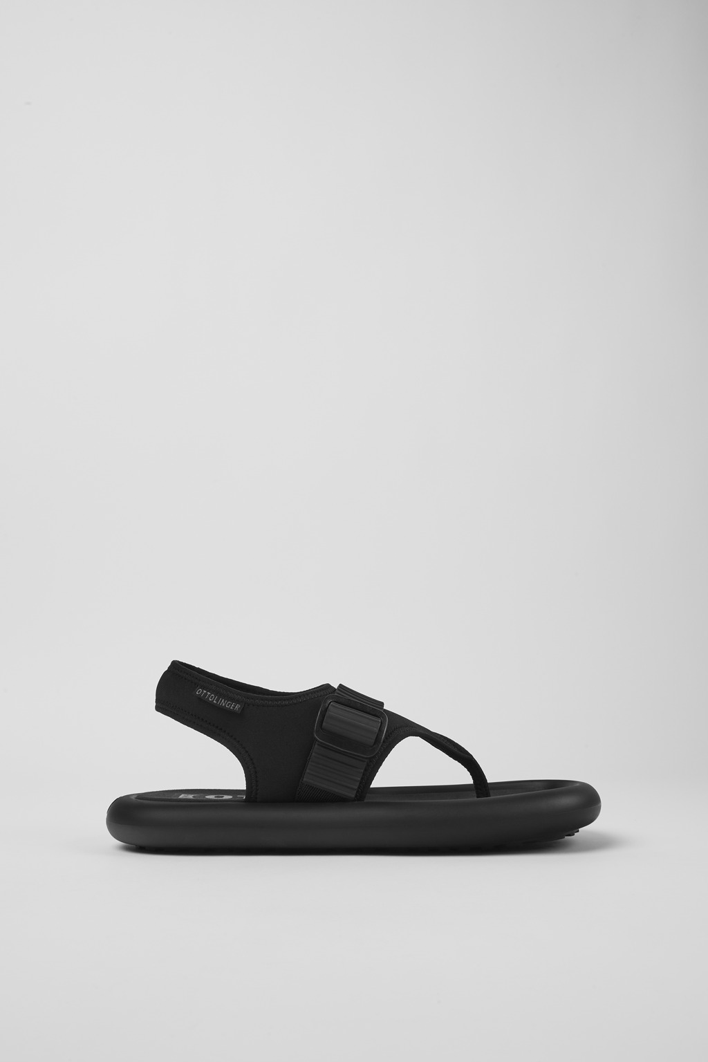 Black sandals for men by Camper x Ottolinger