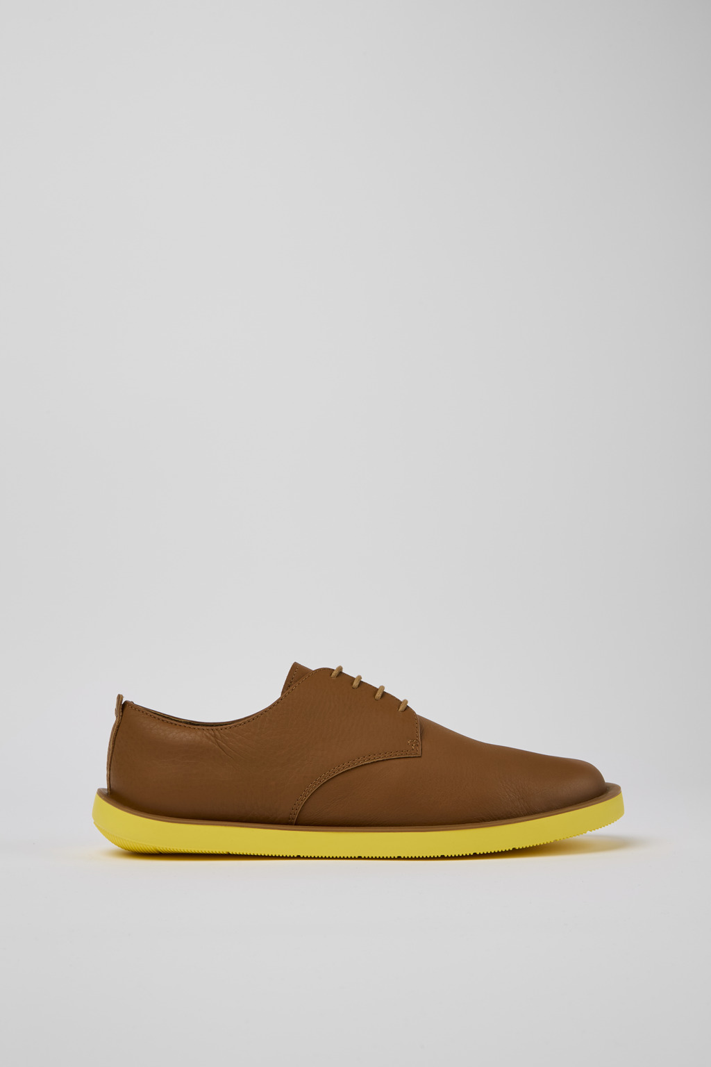 Brown leather men's shoes
