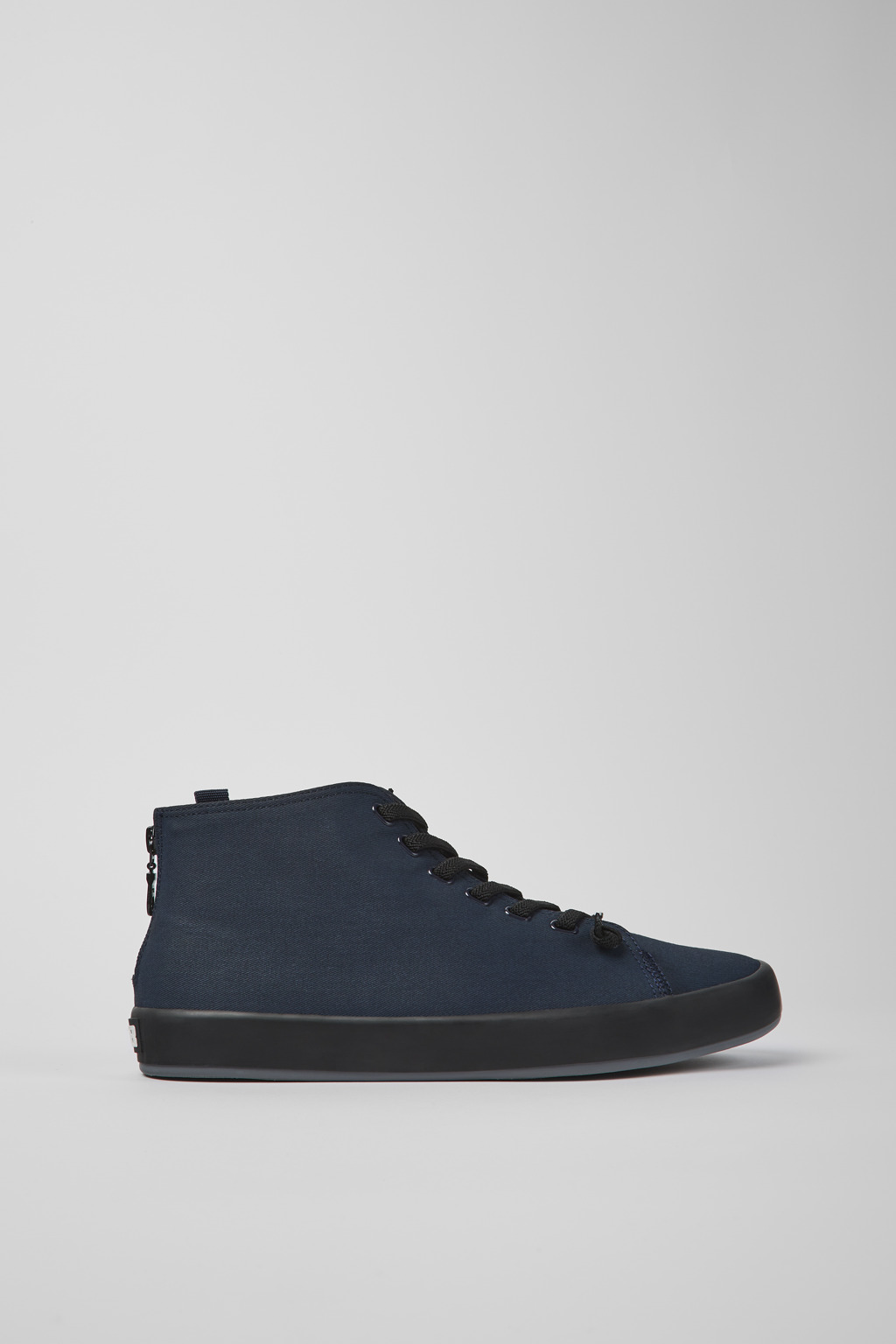 Navy blue textile sneakers for men