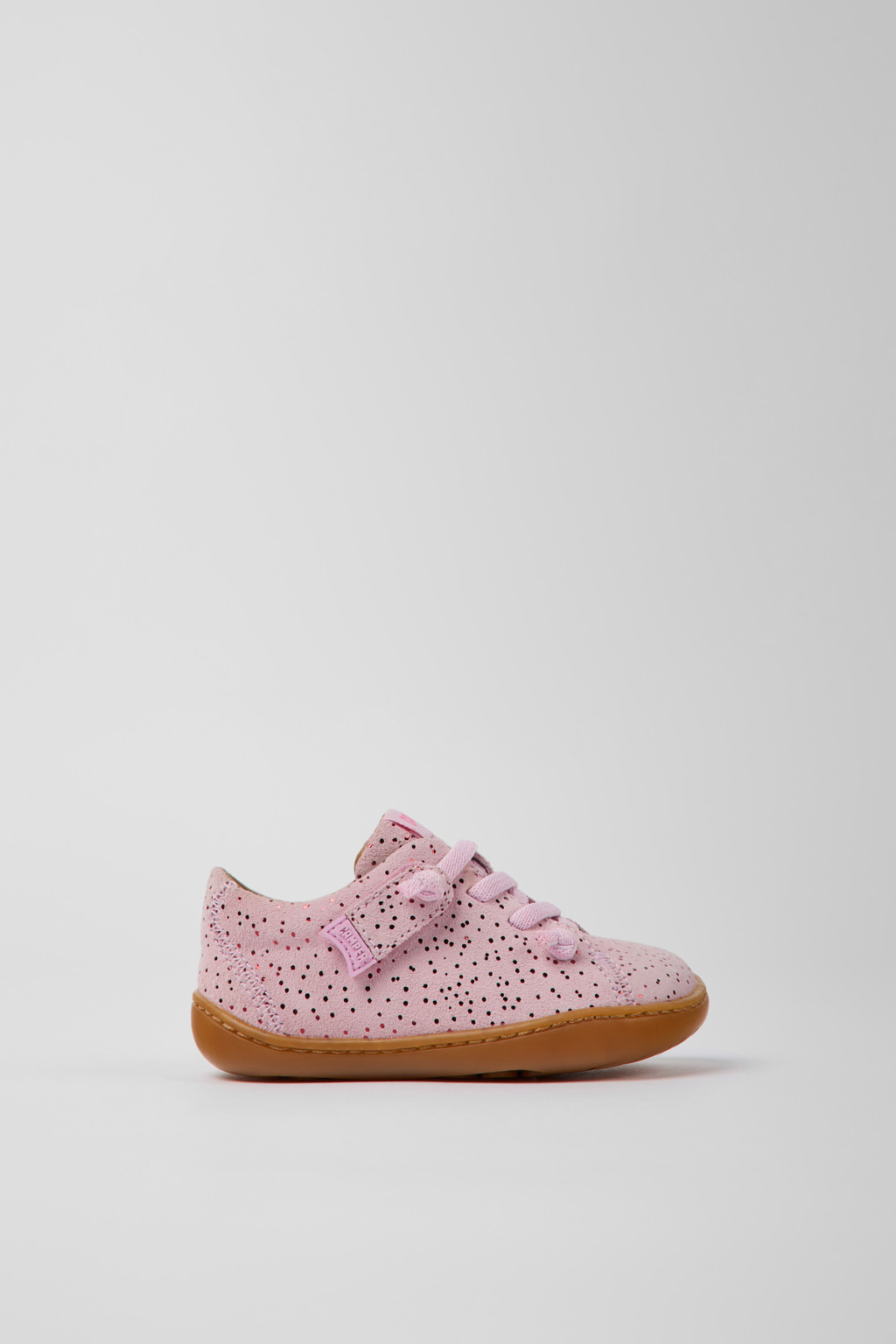 Pink nubuck shoes for kids