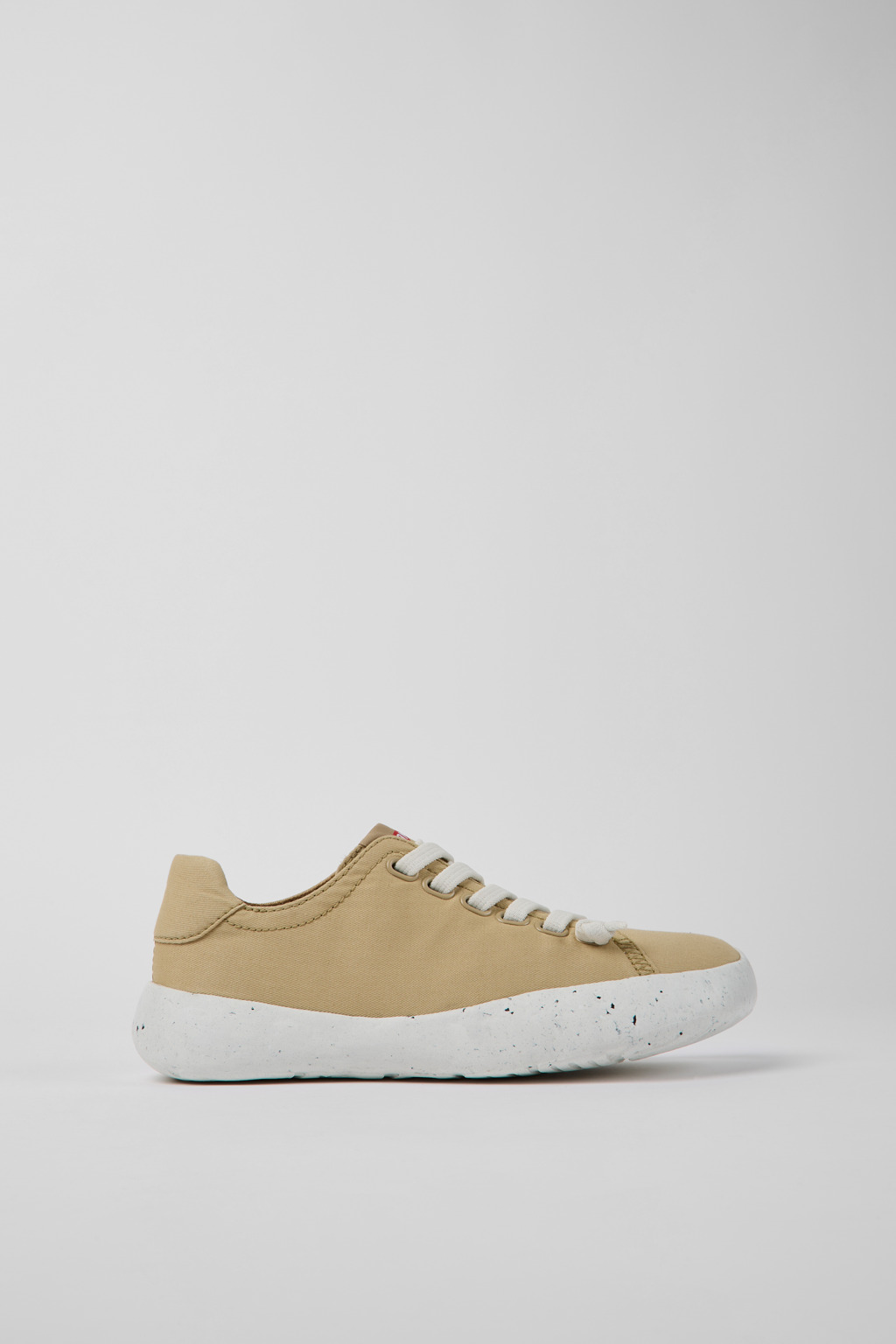 Beige textile sneakers for women
