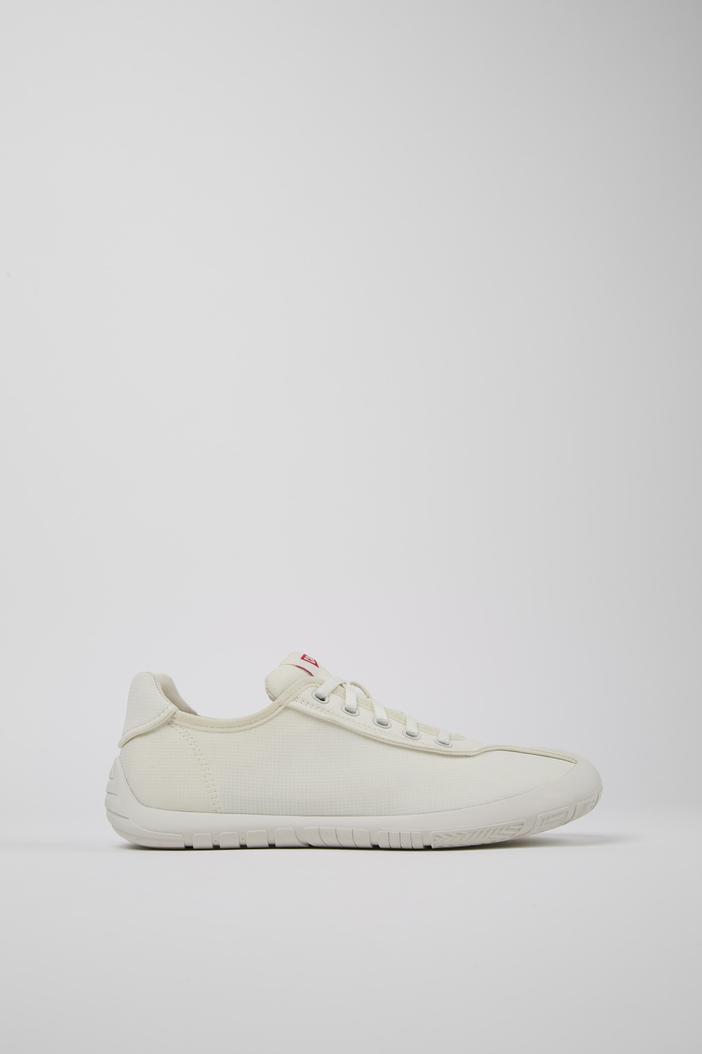White textile sneakers for women