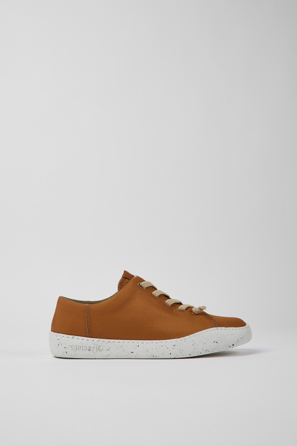 Brown textile sneakers for women