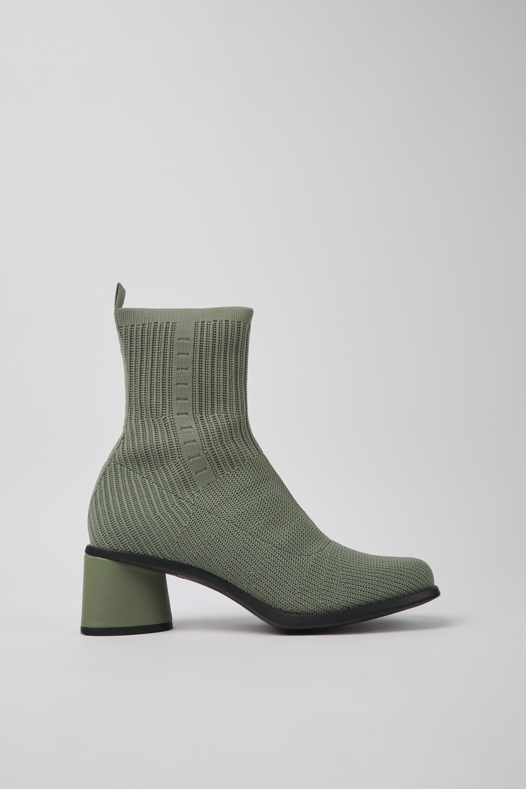 Green textile boots for women