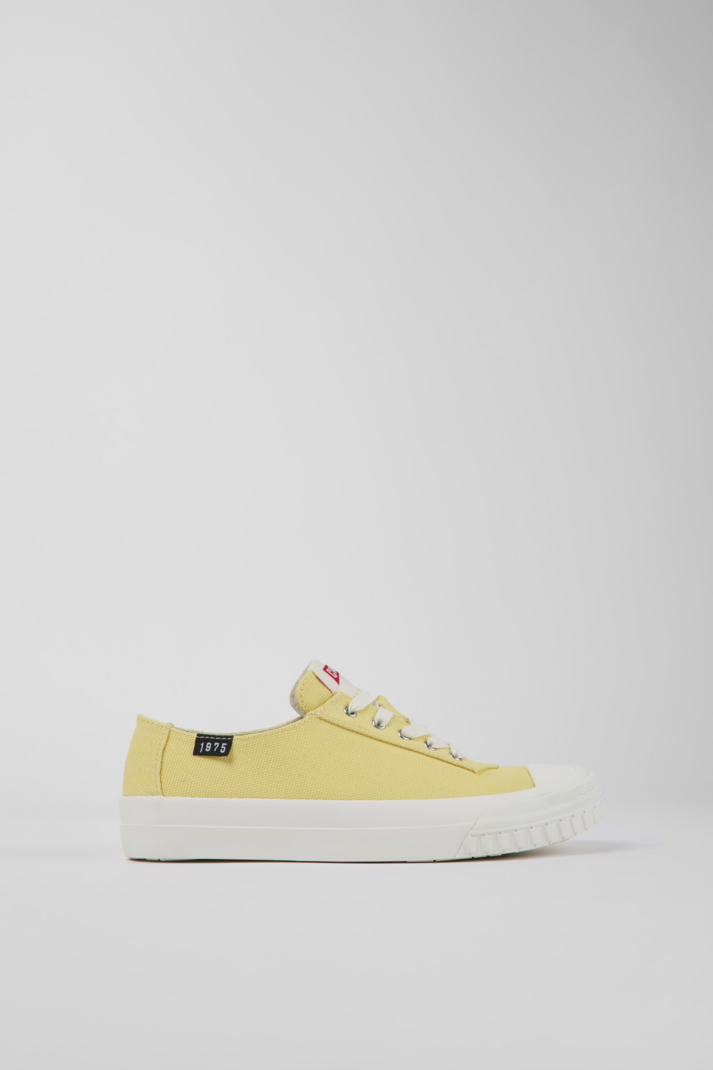Yellow recycled cotton sneakers for women