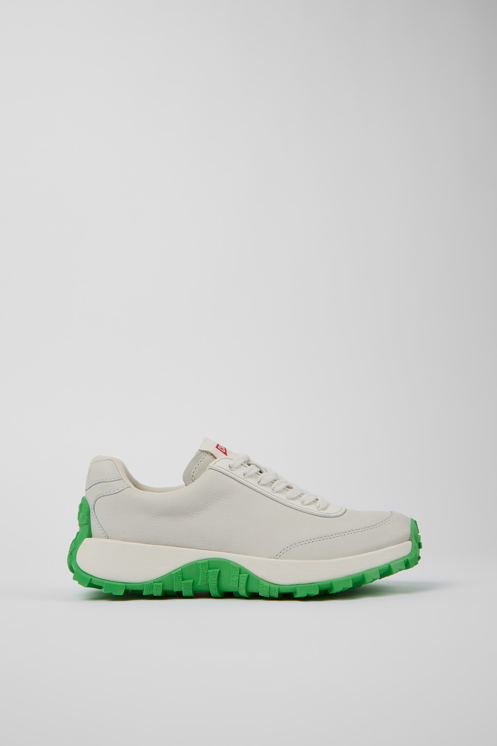 White Leather/Textile Sneaker for Women