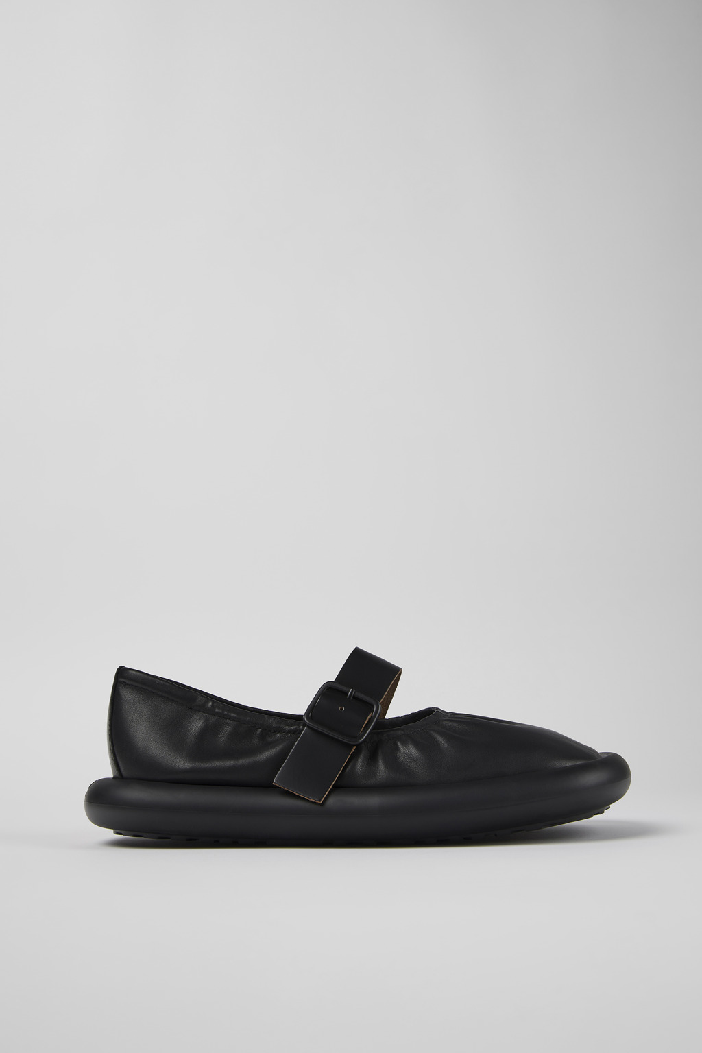 Black Leather Ballerina for Men