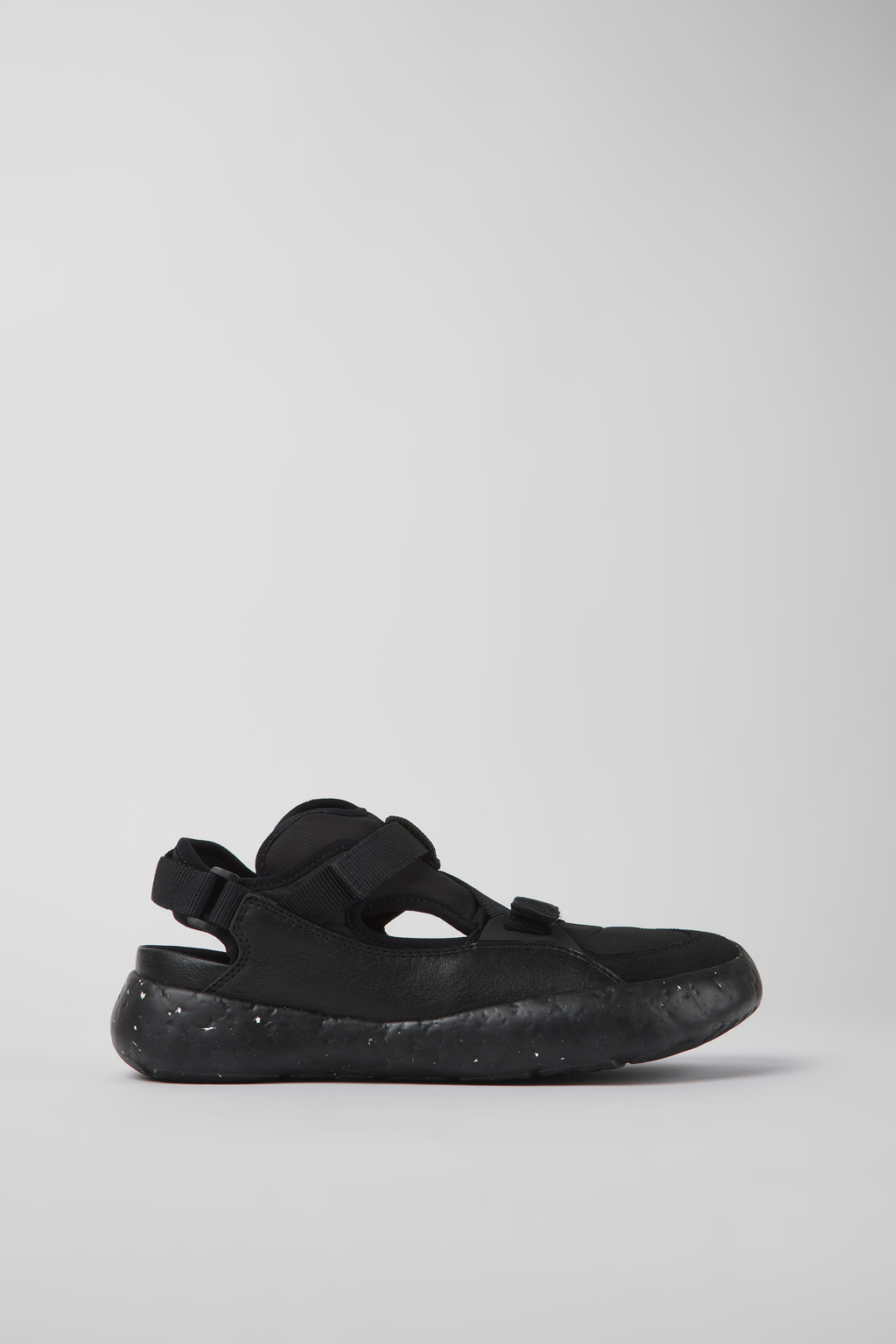 Black semi-open sneakers for men