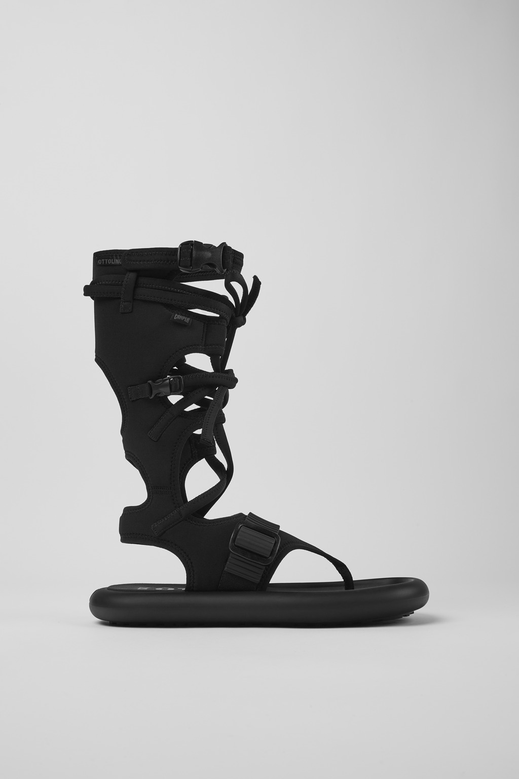 Black sandals for women by Camper x Ottolinger