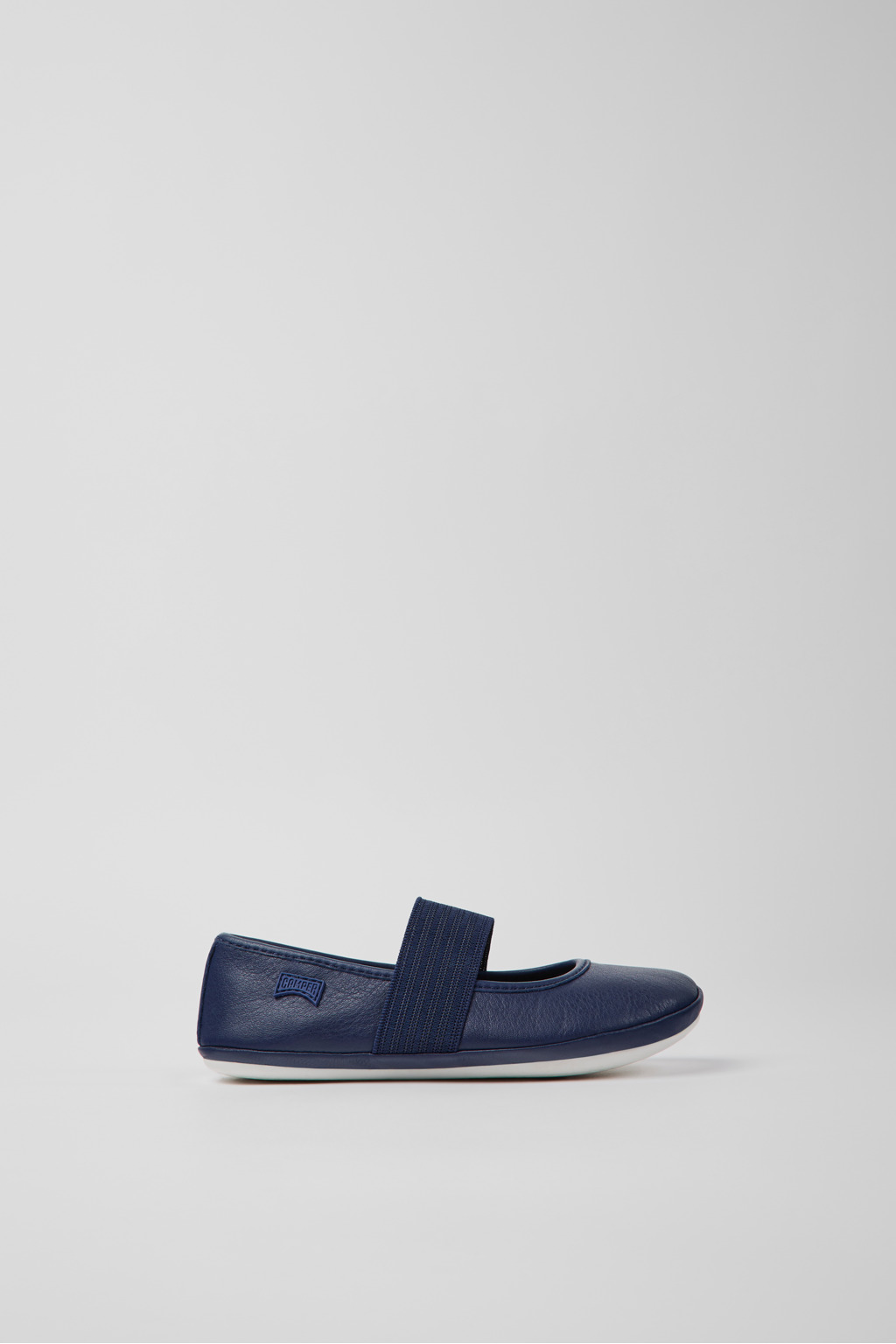 Blue leather ballerinas for kids