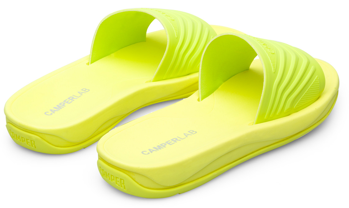 Men’s neon yellow slide