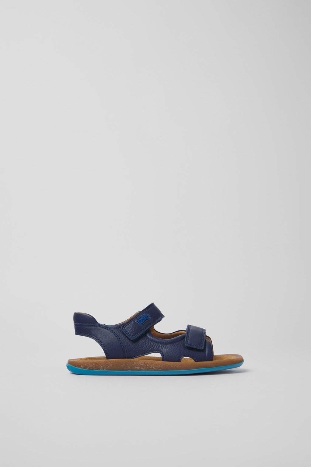 Blue leather sandals for kids